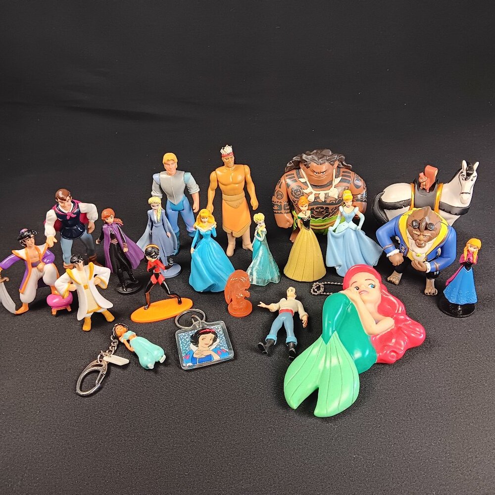 Lot Small Disney Princess Aladdin Little Mermaid Cinderella Pixar Frozen